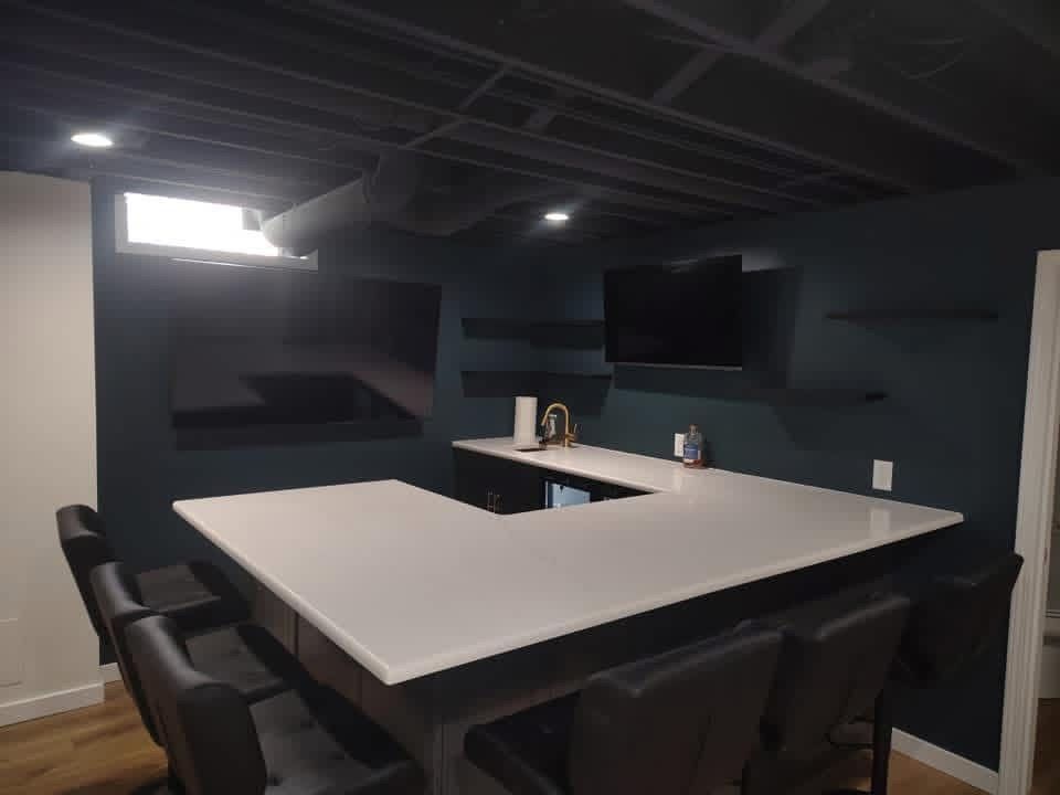Finished basement bar remodel by CCP Contracting